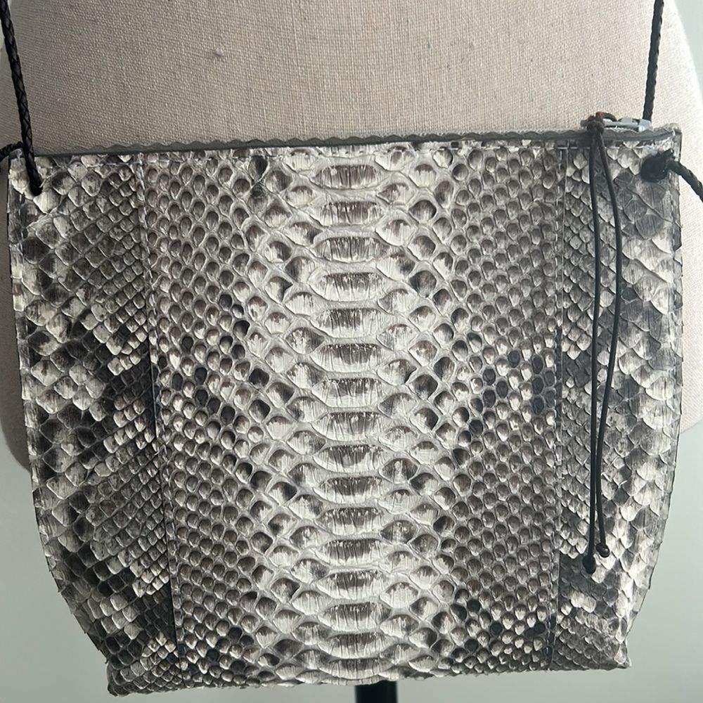 B.MAY PYTHON CROSSBODY POUCH BAG
